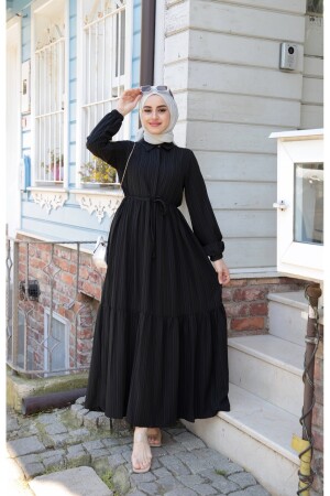 Asiatisches Hijab-Kleid mit Gürtel Asien 01 - 3