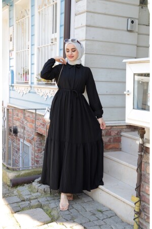 Asiatisches Hijab-Kleid mit Gürtel Asien 01 - 4