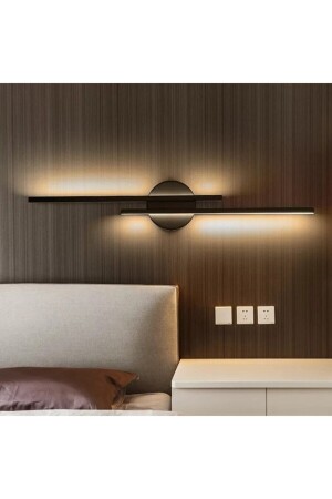 Asiatisches modernes Design, schwarze Farbe, Tageslicht-LED-Wandleuchte für Badezimmer, Küche und Wohnzimmer, 2 Stück - 2