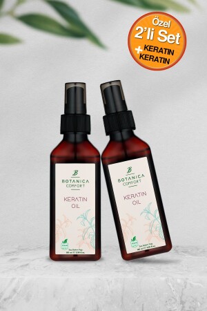 Aşırı Yıpranmış Saçlar Için Keratin Bakım Yağı 100 Ml ( 2 Li Set) - 1