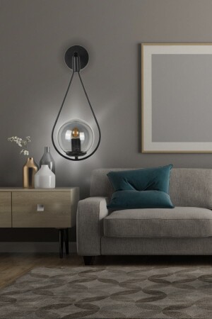 (MNZ-Hanger) واحد خاصة (Sconce) زجاج أصلي (أسود/متدخن) غرفة النوم (سالونة) مطبخ (صالة) - TEKFA