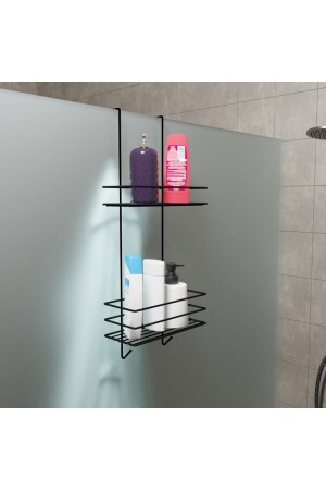 Askılı Banyo Rafı Duş Şampuanlık Duşakabin Havlu Askısıduvar Düzenleyici Organizer zbt0001 - 1