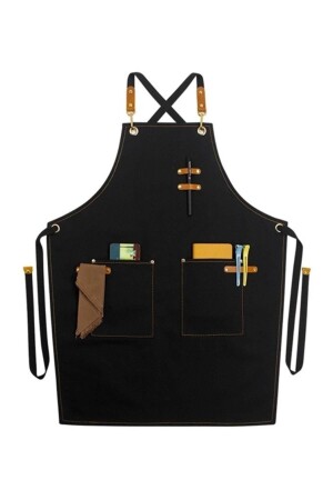 Askılı Çömlek Resim Sanat Önlüğü Master Chef Cafe Restaurant Şef Garson Kuaför Aşçı Önlüğü - Ydz