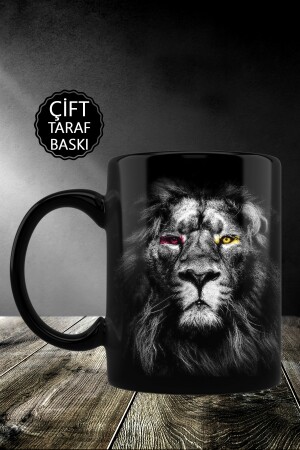 Aslan Taraftar Kupa - Altlık - Kaşık Ve Siyah Kupa - Seramik Kupa Bardak Mug Cup Bardak Kupa meyouaslan2 - 5