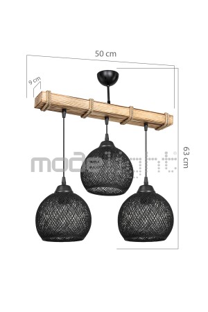 Aspen 3-teiliger Kronleuchter – Black Ball Bulk/Wohnzimmer-Kinderzimmer-Esszimmer-Küche-Vorraum-Flur ASZ. 1704 - 4