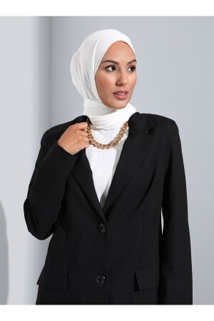 Astarlı Cep Detaylı Blazer Ceket - Siyah - Woman 8161186 - 2