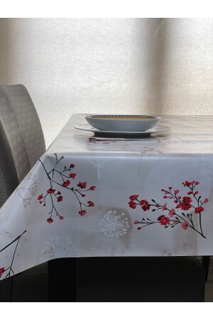 Astarlı Leke Tutmaz Silinebilir Dertsiz Hijyenik Yıkanabilir Pvc Muşamba Masa Örtüsü - Mavi Ihlamur