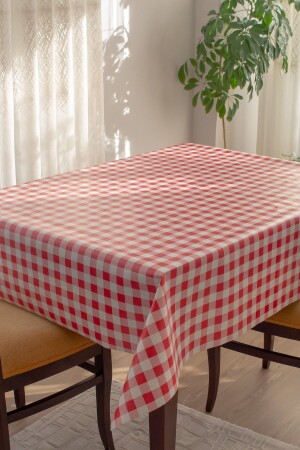 Astarlı Silinebilir Hijyenik Kare Ekose Desen Muşamba Pvc Masa Örtüsü 107-1 - Barış Home Collection