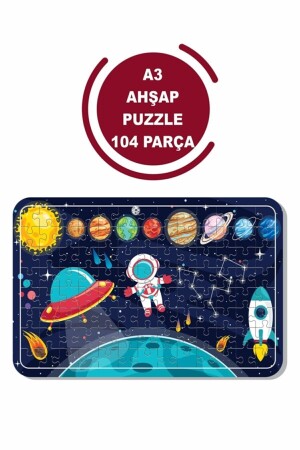 Astranot Uzay Ve Gezegener A3 104 Parça Puzzle- Oyuncak- Yapboz - 1