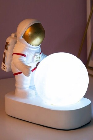 Astronot Ay Gece Lambası Dolunay Başucu Lamba Dekor Çocuk Gece Lambası TSSFAAGLDBL - 2