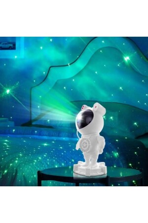 Astronot Bluetooth Hoparlör Galaxy Bulutsusu Ay Tavan Gökyüzü Projektör Zamanlayıcı Gece Lambası - 4