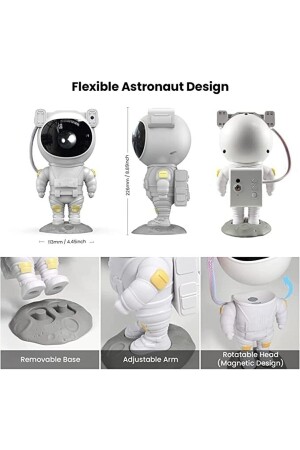 Astronot Galaksi Projektör Çocuk Odası Için Gece Lambası akanast - 3