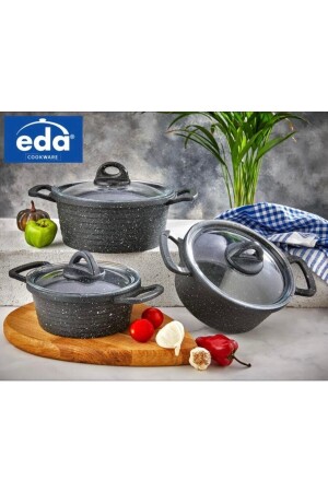 Asya Derin Tencere Seti 16-18-20 ZK-906 - Eda