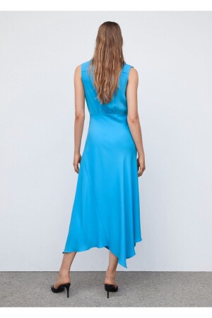 Asymmetrisches Kleid mit Seitenschlitz - 4