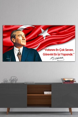 Atatürk Makam Panosu Tablosu Kanvas Tablo N348A - 2