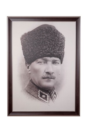 Atatürk Portre Tablo Kahverengi Çerçeveli Tablo 55x75cm 152.MK.İN.T.5575.3 - 2