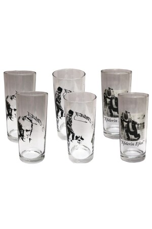 Atatürk-Themenglas Raki-Glas 6 Stück 3 Modell Raki-Glas ATATÜRKRAKISET2 - 2