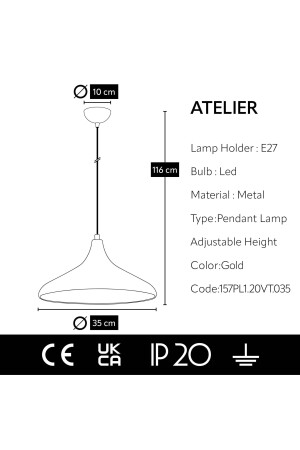 Atelier Retro Design Metall-Pendelleuchte, antiker Kronleuchter 157PL1. 20VT035 - 6