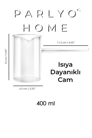 Ateşe Isıya Dayanıklı Cezve Borosilikat Cam Cezve 400 ML - 5