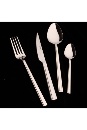 Athena 24-teiliges Dessertgabel-Löffel-Messer-Set für 6 Personen 500. 01. 01. 8144 - 9