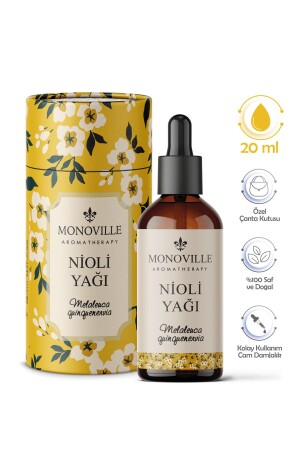 Ätherisches Nioli-Öl, 20 ml, 100 % rein und natürlich, in spezieller Box mit Glastropfer (ätherisches Niaouli-Öl) - 1