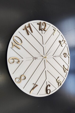 ساعة جدارية ديكورative MNZ-Long Line ساعة جدارية صامتة 50x50cm - aSSe Tasarım