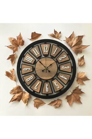 ساعة جدارية ديكورative wall clock without wooden rope (40CM-40CM) Tolzuahşap06 - tozluahşap
