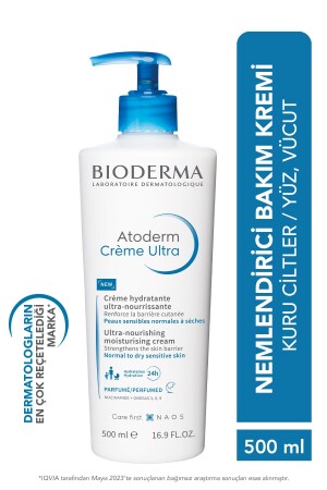 Atoderm Cream Ultra Feuchtigkeitsspendende Gesichts-Körperpflegecreme für normale und trockene Haut 500 ml - 2