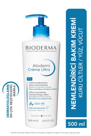 Atoderm Cream Ultra Normal ve Kuru Ciltler için Nemlendirici Yüz, Vücut Bakım Kremi 500 ml 3401399373466 - 1