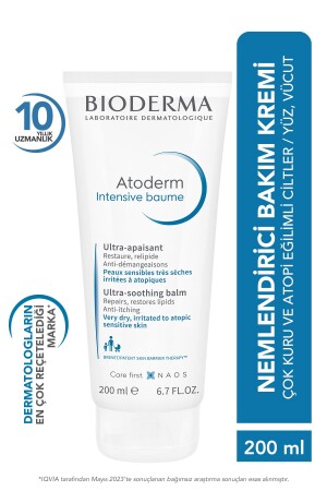 Atoderm Intensive Balm Çok Kuru Atopi Eğilimli Cilt Nemlendirici Onarıcı Krem Yetişkin, Çocuk 200 ml ENT -TY48943 - 1