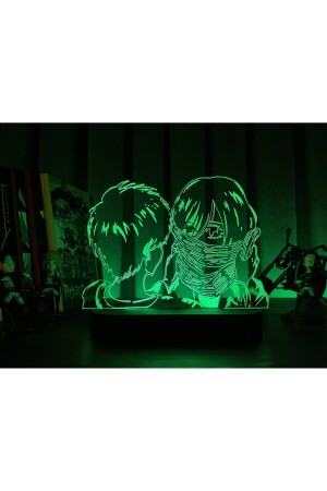 Attack On Titan Mikasa Ackerman & Eren Jaeger Anime Tischlampe PTR-221 - 5