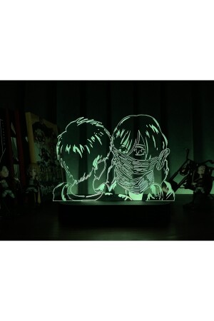 Attack On Titan Mikasa Ackerman & Eren Jaeger Anime Tischlampe PTR-221 - 8