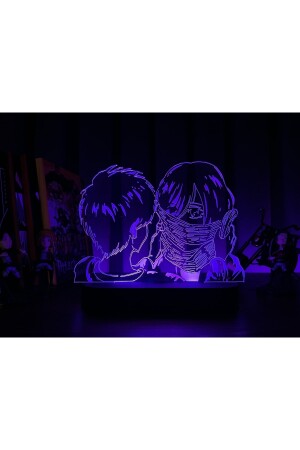 Attack On Titan Mikasa Ackerman & Eren Jaeger Anime Tischlampe PTR-221 - 9