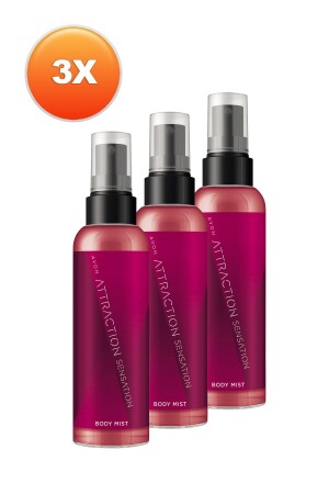 Attraction Sensation Kadın Vücut Spreyi 100 Ml. Üçlü Set BODYMIST0011-3 - 2