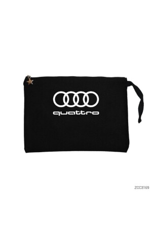 Audi Quattro Siyah Clutch Astarlı Cüzdan / El Çantası - 1