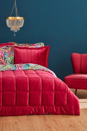 Audrey Çift Kişilik Luxury Comfort Set Fuşya - Karaca Home