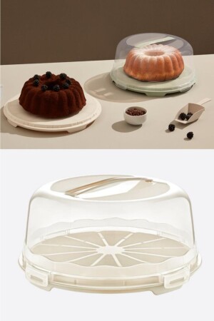 Aufbewahrungsbehälter für Kuchen und Gebäck, verschlossenes Pyrex-Trageglas, 34 cm groß, FT30306 - 2