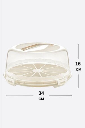 Aufbewahrungsbehälter für Kuchen und Gebäck, verschlossenes Pyrex-Trageglas, 34 cm groß, FT30306 - 3
