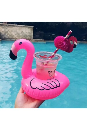 Aufblasbarer Becherhalter mit Flamingo-Meeresgrund - 1