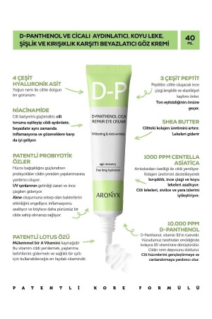 Aufhellende Augencreme gegen dunkle Flecken, Schwellungen und Falten mit D-Panthenol und Cica, 40 ml - 5