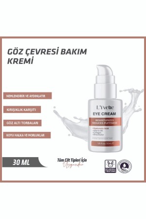 Aufhellende Augenpflegecreme gegen Tränensäcke und Falten für die Augenkontur, 30 ml - 3