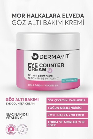 Aufhellende Creme unter den Augen mit intensiver Feuchtigkeitscreme gegen Tränensäcke und Augenringe, 50 ml - 2