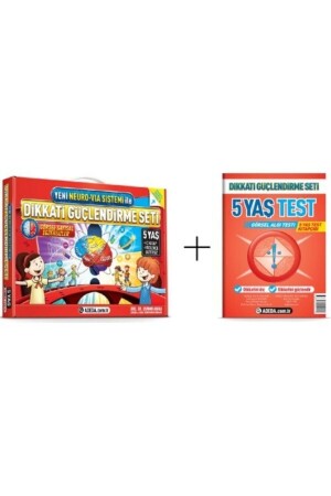 Aufmerksamkeitsstärkungsset ab 5 Jahren + visueller Aufmerksamkeitstest - Adeda Yayınları