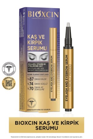 Augenbrauen-Wimpernserum – Kollagen, Hyaluronsäure, Rizinusöl, Keratinpeptide, B5, Biokomplex B11 - 1