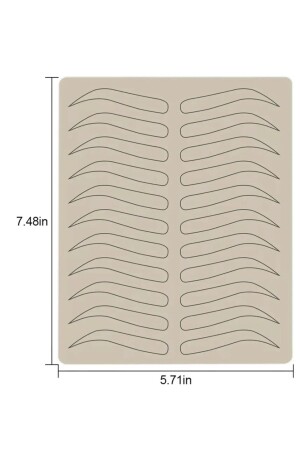 Augenbrauenschablone aus gepudertem Microblading-Latex (1 Stück) - 1