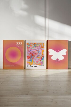 Aura Angel 3'lü Tablo- Poster Seti - Çerçevesiz - Bukashops