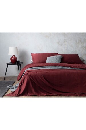 Auror? Silky Touch Super King Set Lenjerıe De Pat 260x220 Cm Claret Red TYC00592118882 - 1