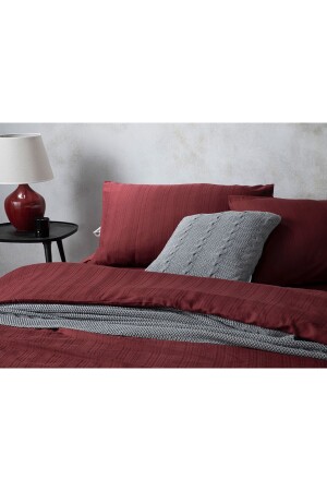 Auror? Silky Touch Super King Set Lenjerıe De Pat 260x220 Cm Claret Red TYC00592118882 - 3