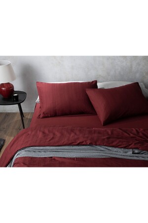 Auror? Silky Touch Super King Set Lenjerıe De Pat 260x220 Cm Claret Red TYC00592118882 - 4