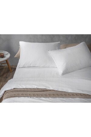 Aurora Silky Touch Çift Kişilik Nevresim Takımı 200x220 Cm Beyaz TYC00600548408 - 6